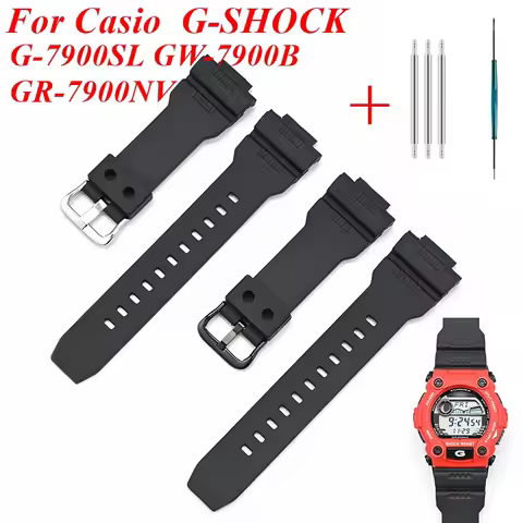 For Casio G-SHOCK G-7900SL GW-7900B GR-7900NV Watchband TPU Resin Watch Strap Men Women Bracelet Rep
