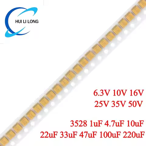 10pcs 3528 SMD Tantalum Capacitor 1uF 105 4.7uF 475 10uF 106 22uF 226 33uF 336 47uF 476 100uF 107 22