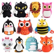Popular cartoon animal USB flash drive 64GB, cute silicone cat USB drive, creative gift for children