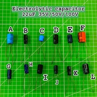 Electrolytic capacitor 22uF 35V/50V/100V
