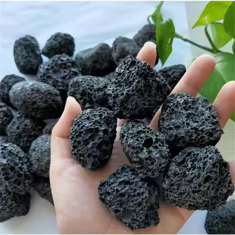 Natural Porous Black Volcanic Stone Lava Rock raw For Garden Decoration and fish tank special filter