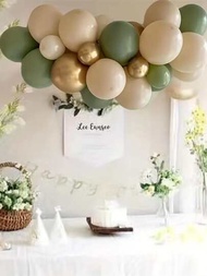 34 piezas aguacate verde látex globos dorado color Arco de globos selva boda de cumpleaños casa Decoración fiesta de bienvenida al bebé