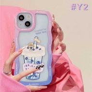 ปลอก Hp OPPO A77S A57 2022 A15 A16 A16K A54 A53 A12 A5S A7 A3S A11k A31 A52 A92 A94 A93 A37 F9 A1K A76ผลไม้ประกายเครื่องดื่มขอบคลื่น TPU เคสครอบโทรศัพท์ Softcase iCasing -Bisa COD