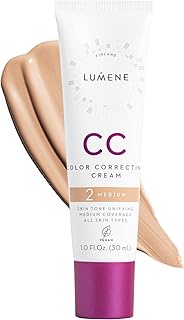 Lumene Color Correcting CC Cream - Lightweight Foundation - Medium Coverage - Redness Reducing Face 