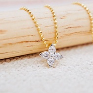 จี้เพชรแท้ 💎 ทองคำแท้9K (ทอง37.5%) เพชรแท้น้ำ100 เบลเยี่ยมคัต [9KPP704]