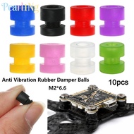 PEARLTH 10pcs Anti Vibration Rubber Damper Balls, V2 Upgraded 8 Colors Soft Mount Shock,  M2*6.6 Sil