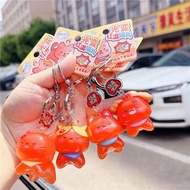 Creative Feverish Cat Puppies Key Chain New Design Color Changing Key Ring Summer Pendant 紅溫小猫小狗