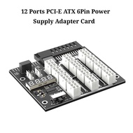 JMT 12 Ports PCI-E ATX 6Pin 12V Power Supply Adapter Card LED Voltage Display For HP 1600W / 1800W /