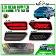 Perodua Ativa Bezza 2020 - 2022 Alza 2022 LED Lampu Belakang Rear Bumper Brake Lamp Running Reflector With Signal