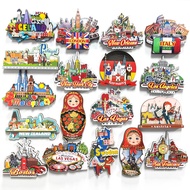Italy Roma Fridge Magnets Tourist Souvenir Dublin Chile Pisa Brasil 3d Resin Magnetic Refrigerator S
