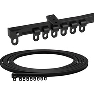 Flexible Bendable Ceiling Curtain Track (1m-6m) No Drill Ceiling Track System for Room Divider, Livi