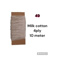 Benang Milk Cotton 4Ply 10 Meter / Milk Cotton 10 meter / Benang Milk Cotton Pendek