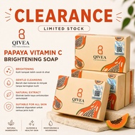 Qivea Papaya Vitamin C Brightening Soap | Sabun Mencerahkan Kulit | Clearance Sale