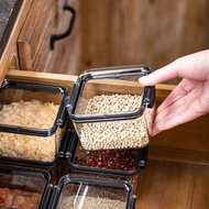 日本霜山 PET方形密封保鮮收納盒-460ml-3入