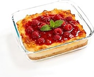 1.6L Square Glass Baking Dish - Square Baking Pan - Glass Baking Dish for Oven (8 x 8inch)