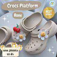 รองเท้า Crocs Classic Platform Clog พร้อมส่ง ของแท้ 100% (แถม Jibbitz 10ตัว สุ่มลาย)