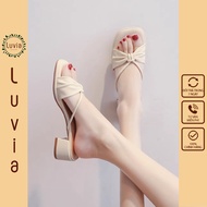 Luvia 163CG cute bow strap 4-inch high heels