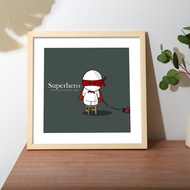 Square Photo Frame Picture Frame Table Hanging Wall Simple Decorative Frame Log 30 x 30 Wooden Art P