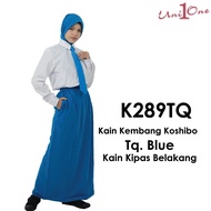 [Wrinkle-Free] FALCON Koshibo Kain Susun Belakang Turquoise Blue // Kain Kipas Belakang // Kain Peng