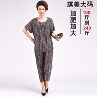 大碼女裝上衣新款韩版 大碼女裝上衣 大碼 套裝 女 2024 新款 Summer Suit for Women - Ice Silk Cooling Comfortable Fit