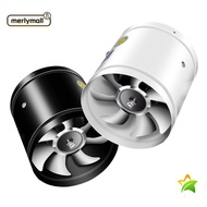 MERLYMALL Mute Exhaust Fan, Air Ventilation 4'' 6'' Exhaust Fan, Powerful Super Suction Black White Pipe Toilet Ceiling Booster Household Kitchen