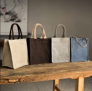 [文青系列]棉麻購物袋麻布袋子學生拎書袋小清新帆布手提袋