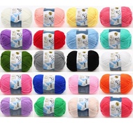 [MY Ready Stock] 50g Milk Cotton Thread/ Yarn 5 Strands Benang Kait Knit Yarn