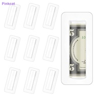 Pinkcat 10/30/60pcs Money Card Holder With Sticker Plastic Dome Lip Balm Waterproof Clear Cash Box DIY Gift For Graduation Christmas SG