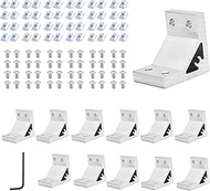 12 pcs 2040 Corner Bracket Angle Silver 2040 Aluminum Extrusion Hardware T-Slot Accessories V-Slotte