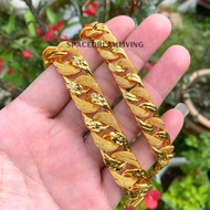 Rantai Tangan Lipan Benson Emas Suasa Gold Plated Round Benson Bracelet Gelang