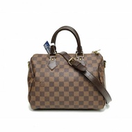 LOUIS VUITTON Speedy25配肩帶棕色棋盤格PVC2013肩背包