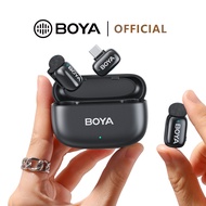 BOYA Mini Wireless Lavalier Microphone Original Noise Cancelling Clip-on Mic for Vlog/YouTube/Phone