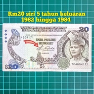 (A305) Rm20 siri 5 duit kertas lama Rm20 lama barang antik barang lama duit kertas lama tabung duit 