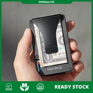 NewBring Money Clip Aluminium Minimalist Wallet Ridge Inspired RFID Protection (Black/Gun Metal/Silv