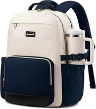LOVEVOOK Women's Backpack, Beige Blue Black, 15.6zoll, Modern