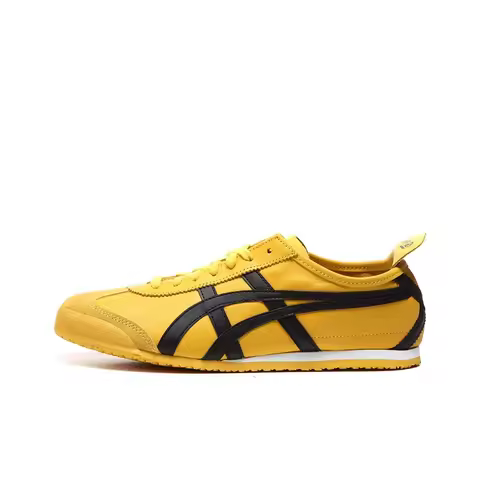 Onitsuka Tiger MEXICO66 Retro Athletic Slip-Resistant Low-Top Lifestyle Casual Shoes Unisex Yellow D