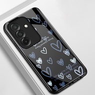 Casing hp For Samsung A26 5G A17 5G M17 5G F17 5G F36 5G M36 5G Case Coret-coret heart biru Hardcase