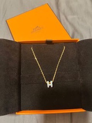 Hermes Mini Pop H Necklace 聖杯藍玫瑰金頸鏈
