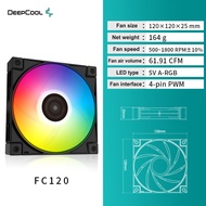 Deepcool FC120 3in1 black/white 5V/3PIN ARGB Computer Case Cooling Fan 120MM Quiet CPU Cooler Fan