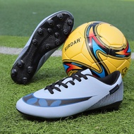 Men's Soccer Shoes Cleats Professional High-Top Breathable Athletic Football Boots for Outdoor Indoo