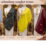 Veil Corak songket cotton 100% muslimah permpuan fesyen selendang songket tenun