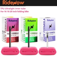 RideNow Bike Inner Tube 16 18 20 inches 349 355 406 451 BMX 425 Bicycle Ultralight TPU Inner Tube FV45 65mm Use For Brompton Birdy Dahon 3Sixty Pikes Folding Bike