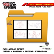 Tamplate Design Pattern Decal Motor Sport Unit - Cdr File Sport Design Pattern (Chat admin before or