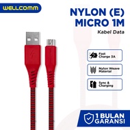 Wellcomm Fast Charging Data Cable 3A Nylon Cable USB Micro Nylon E