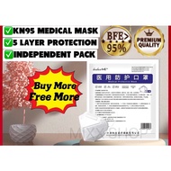 KN95  5 Layer Medical Mask(Individual Packing) KN95 Face Mask Topeng Mask 5 Layer 5层医疗口罩 KN95 口罩