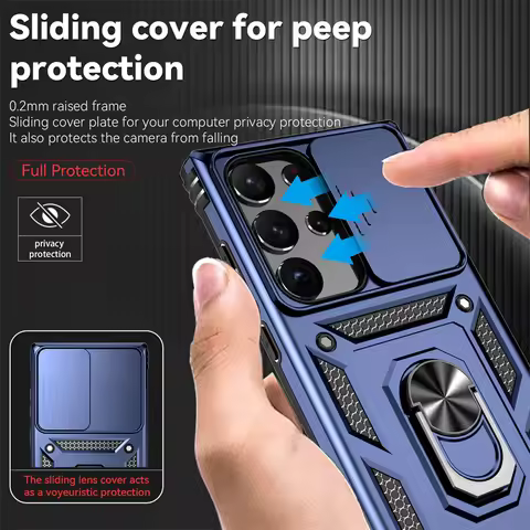 For Samsung Galaxy S23 Ultra 5G Case Slide Camera Protector Armor Shockproof Coque For Samsung S23 +