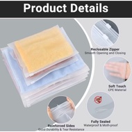 Clear Matte Zipper Bag Plastic Ziplock Storage Plastic Bqg