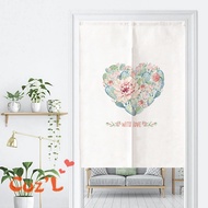 Japanese Cotton Linen Door Curtain Cartoon Pattern Door Curtain Room Shade Kitchen Door Decoration