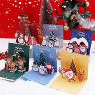 Christmas Gift 3D Greeting Card with Envelope Seal Label