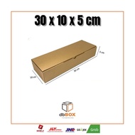 (SATUAN) Kardus 30x10x5 cm | Box Die Cut dan Easy Usage | Box Botol Minum | Box Brownies Panjang | B
